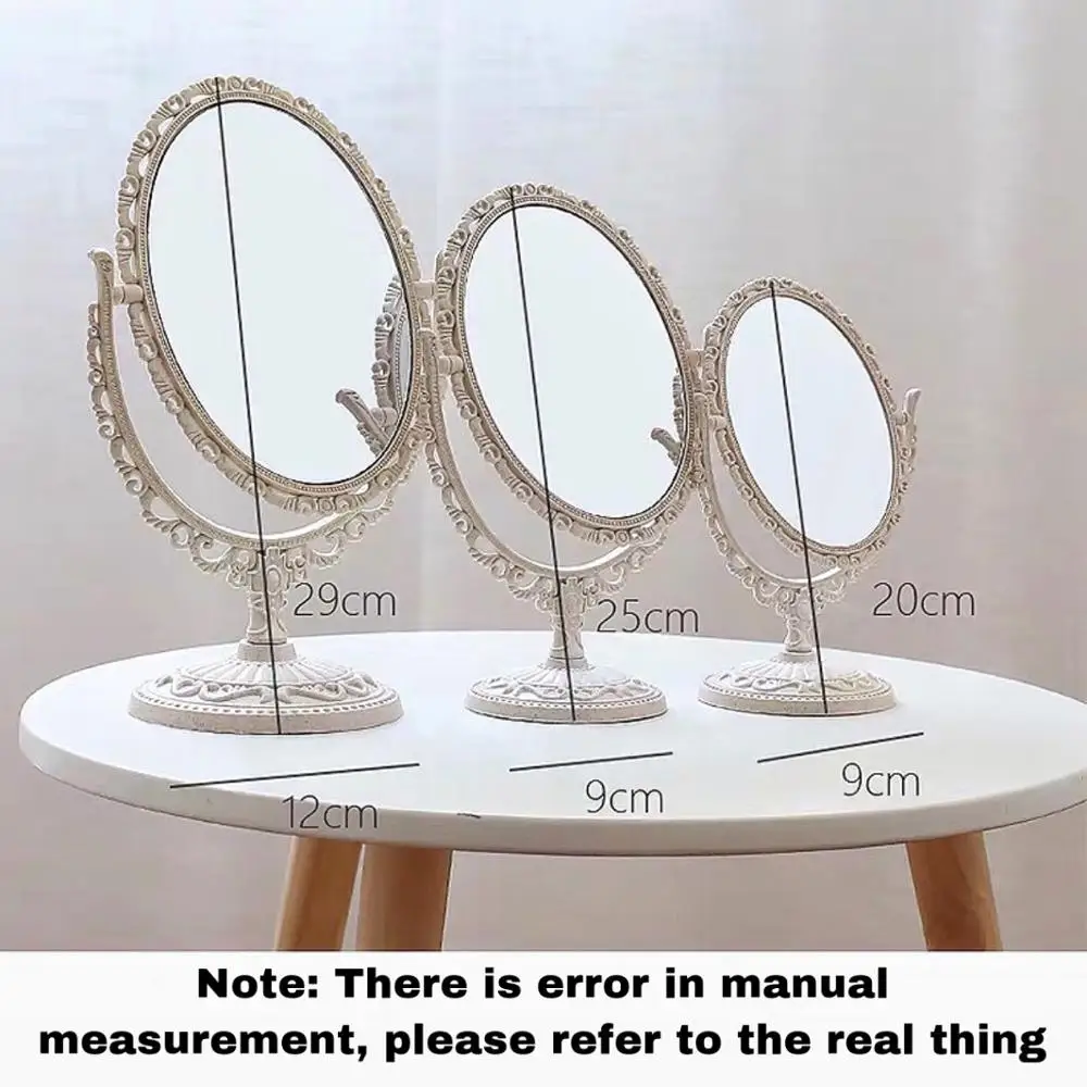 Зеркало для макияжа деревянный на стену винтажный вращающийся овальный стол