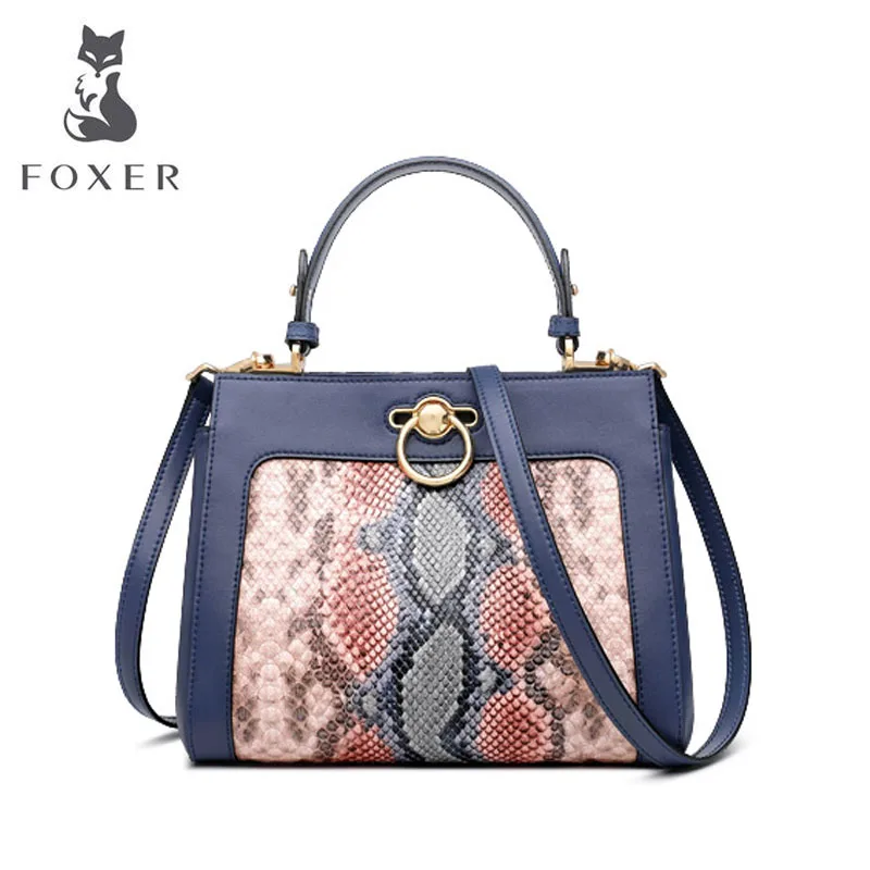 Женская кожаная сумка 2019 Новая модная со змеиным принтом через плечо плечо|Сумки
