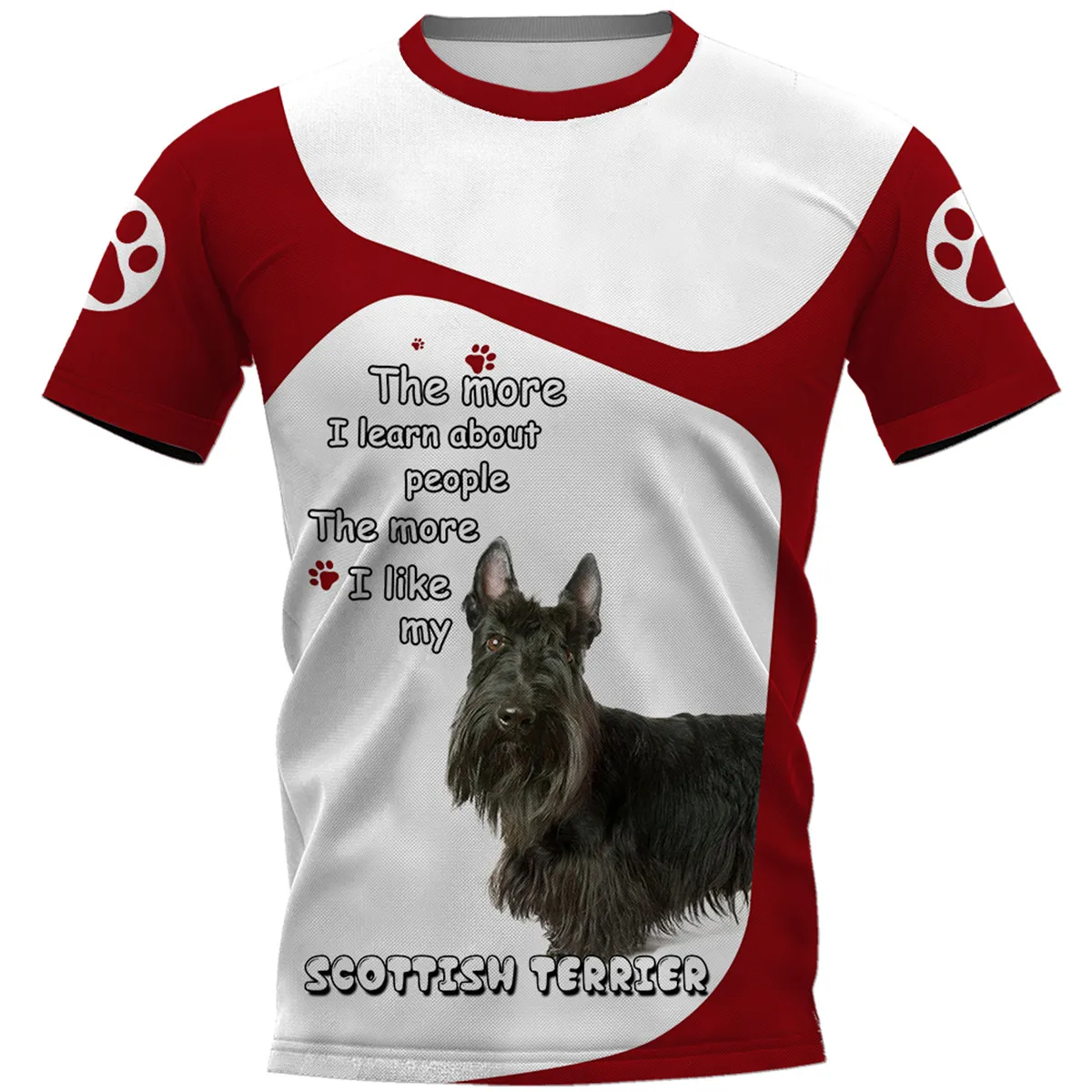 

Scottish terrier 3D Printed Dog t shirts for women for men Summer Casual Tees Short Sleeve Lovely T-shirts DropShipping