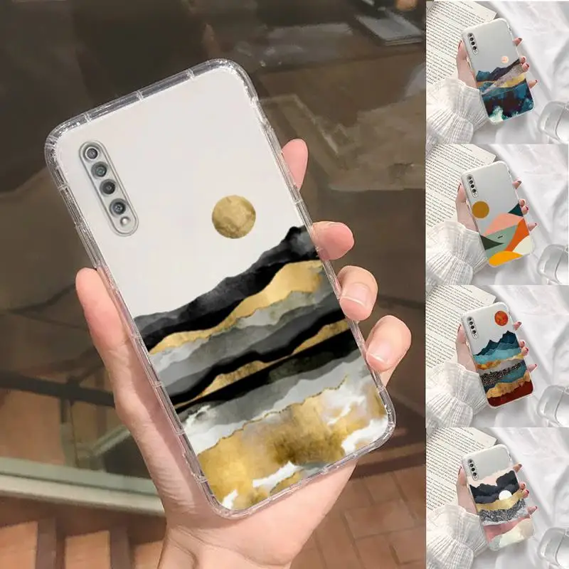 

Mountain Marble Moon Phone Case Transparent For Xiaomi Redmi K30 10T 10X 9 9A 8 8A 7 7A 6 K40 T S PRO 5G