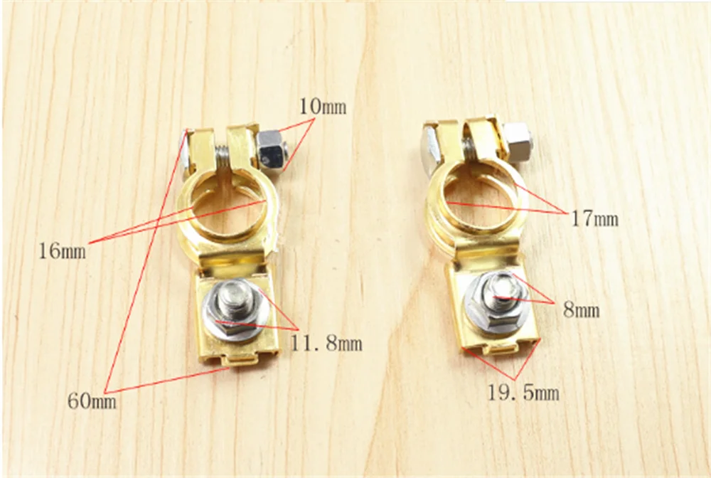 Авто Новый батарея головы разъем медь клип положительный/отрицательный Для Ford
