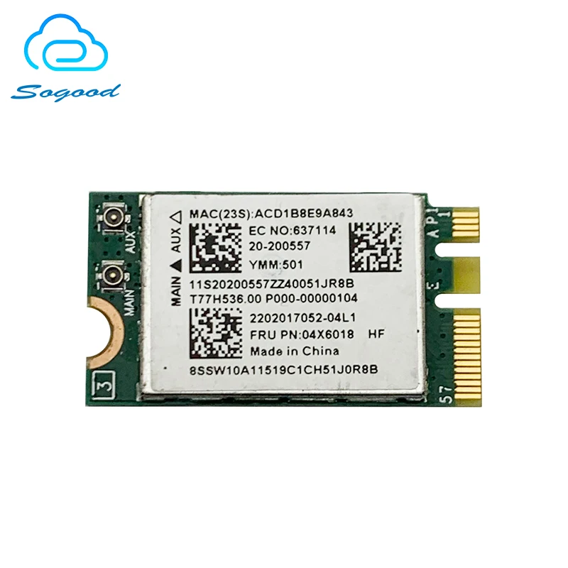 Сетевая карта Broadcom BCM943142Y NGFF Wi Fi Bluetooth 4 0 802.11b/G/N для Lenovo| |