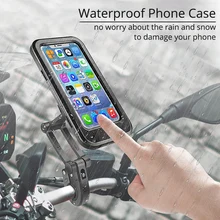 Adjustable Waterproof Bicycle Phone Holder Universal Bike Motorcycle Handlebar Cell Phone Support Mount Bracket for Phone Rack