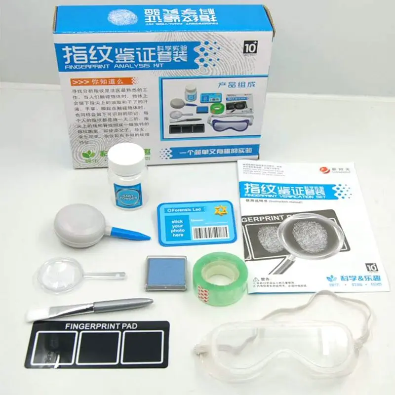 Детский набор для анализа отпечатков пальцев DIY научный эксперимент Обучающие