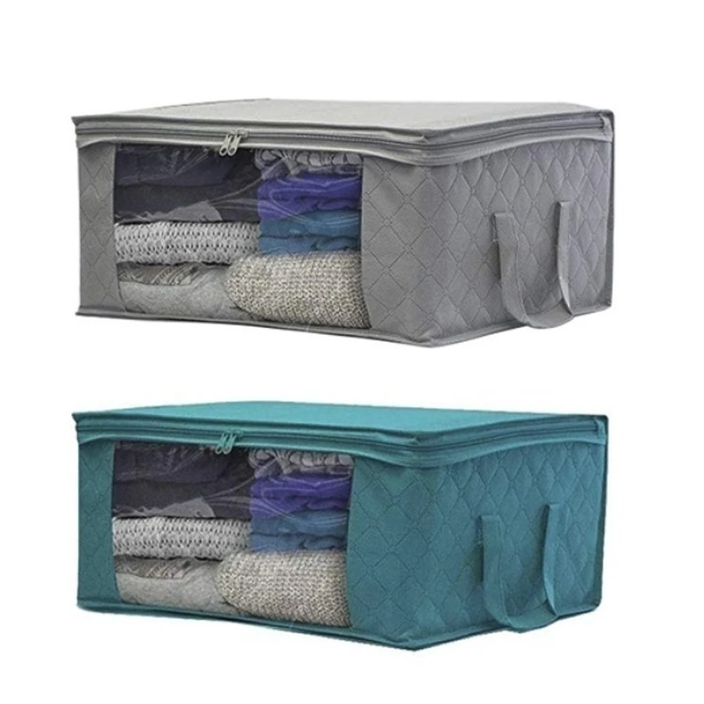 

Quilt Storage Bag Non-Woven Home Portable Folding Storage Box Non-Woven Storage Bags Office Wardrobe Clothing Household Receive