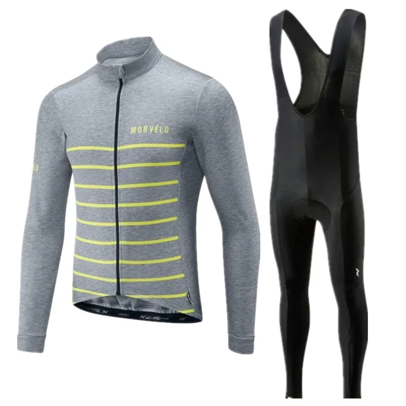 

2020 Pro team Morvelo long sleeve Cycling Jersey pants Set Cycling Clothing Road Bike Jerseys Bicycle Clothes Bib Pants Suits