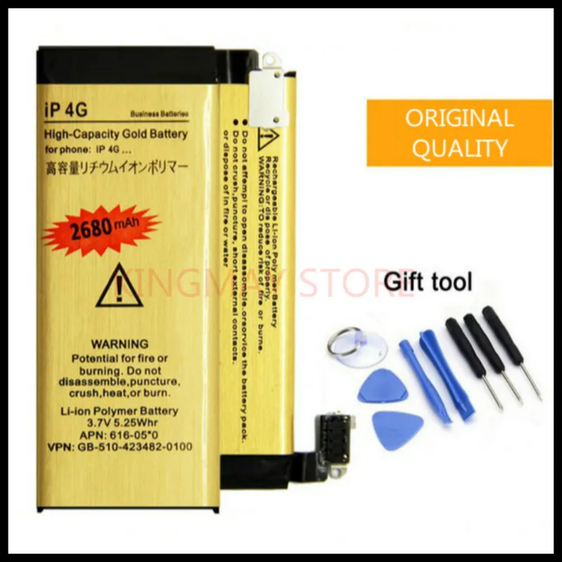 Оригинальная качественная батарея Zero-cycle высокой емкости для батареи iphone 4