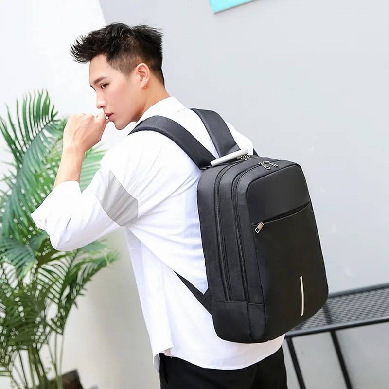 

Мужские рюкзаки для ноутбука, дорожный рюкзак, многофункциональная деловая сумка с защитой от кражи и USB-зарядкой, водонепроницаемая школьная сумка унисекс