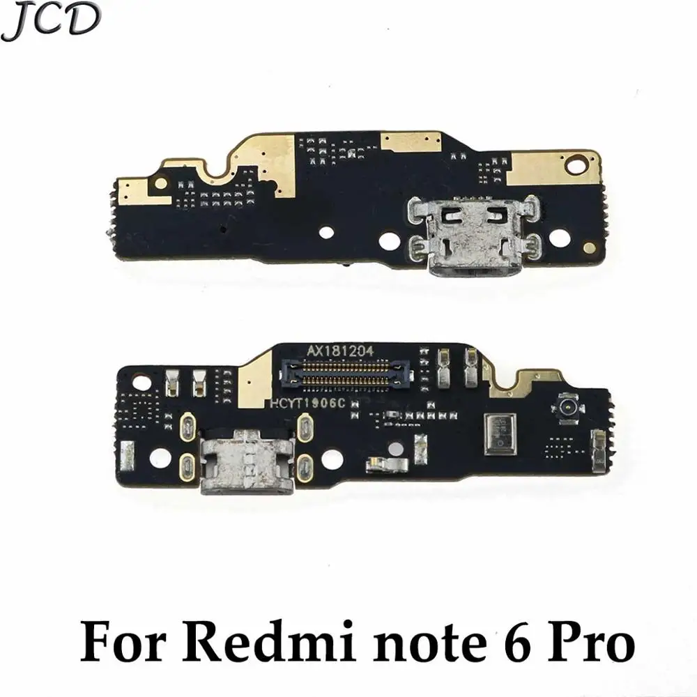 For Redmi note 6 Pro JCD для Xiaomi Redmi note 4x 5A 5 6plus S2 7 note 5A 7 5 6 iPad Pro микрофонный модуль+ зарядка через usb Нижняя плата Flex кабель Разъем - Цвет: For Redmi note 6 Pro