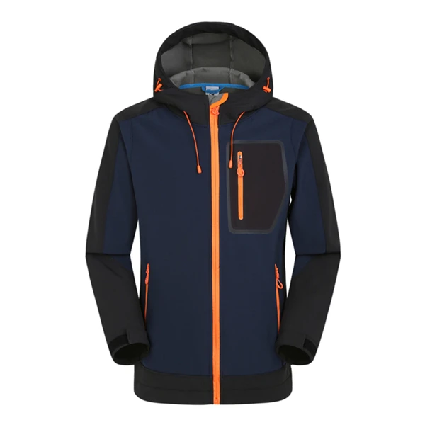 Navy Blue Горные мужские флисовые походные куртки для спорта на открытом воздухе, ветрозащитная Водонепроницаемая ветровка для скалолазания, треккинга, кемпинга, пальто VA602 - Цвет: Navy Blue