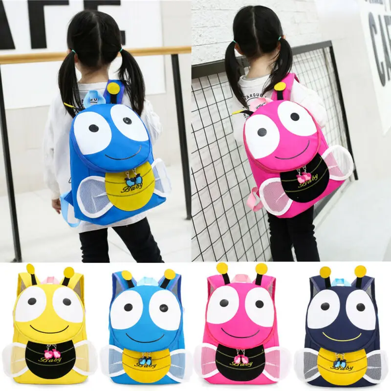 

Goocheer Toddler Kid Boy Girl Cartoon Animal Oxford Cloth Backpack Little Bee Rucksack Nursery School Bag Kindergarten Schoolbag