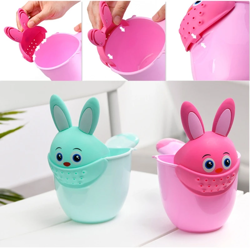 

Baby Bath Waterfall Rinser Kids Shampoo Rinse Cup Cute Cartoon Shower Washing Head Watering Spoon Bathing Cups