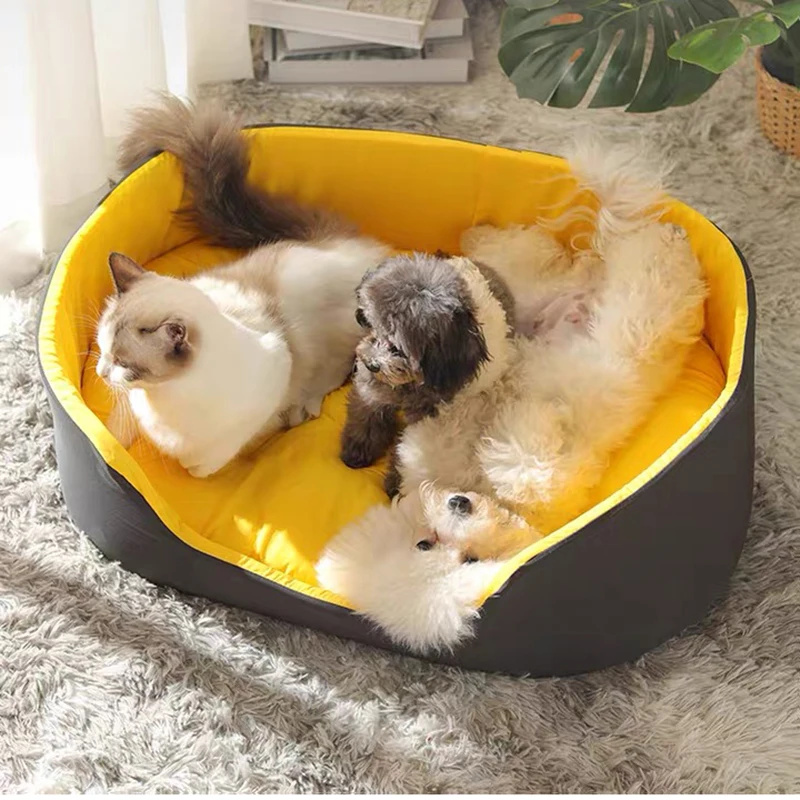 

Very Soft Luxury Dog Bed Kennel Cat House Pet Cozy Cushion Pet Basket Puppy For Sofa Lounger Small Medium Dogs Beds Pillow Mat