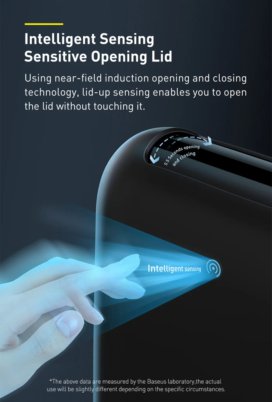 

Baseus Electric Auto Car Trash Can Garbage Bin Dust Rubbish Case Storage Box Electrical Smart Sensor Lid Cover Car Accessory