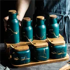 Матовая керамическая банка в скандинавском стиле для соли, масла