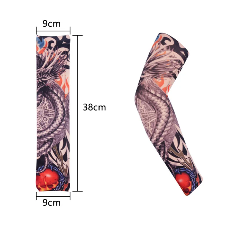 1 шт. велосипедные спортивные рукава с татуировкой крутые защитой от УФ-излучения