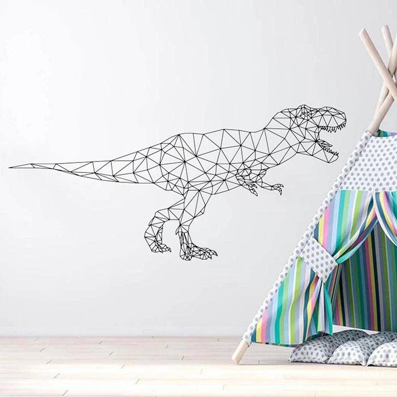 

Geometric Dinosaur Wall Vinyl Sticker Abstract T-Rex Dino Decal-Triangle Animal Jurassic Park Decal Vinyl Home Decoration A716