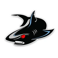 dawasaru angry cartoon shark colored car sticker cover scratch decal laptop motorcycle auto accessories decoration pvc14cm10cm