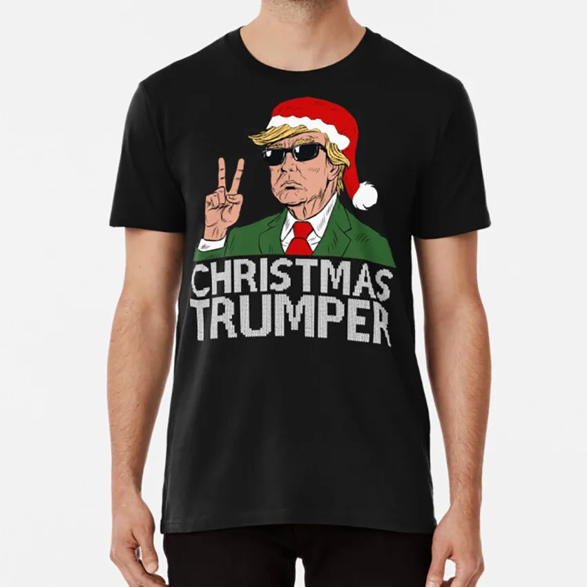 Make Christmas Great Again Футболка Дональд Трамп 2020 поезд Рождество Maga America | Мужская одежда