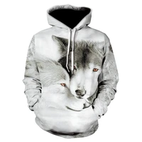2021 new hoodies for men and women 3d printing ferocious wolf head sweatshirt kids fashion hip hop casual coat