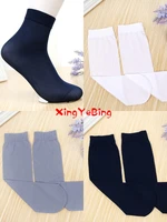 high quality mens hosiery summer thin medium and short tube stripe socks comfortable breathable bamboo charcoal socks