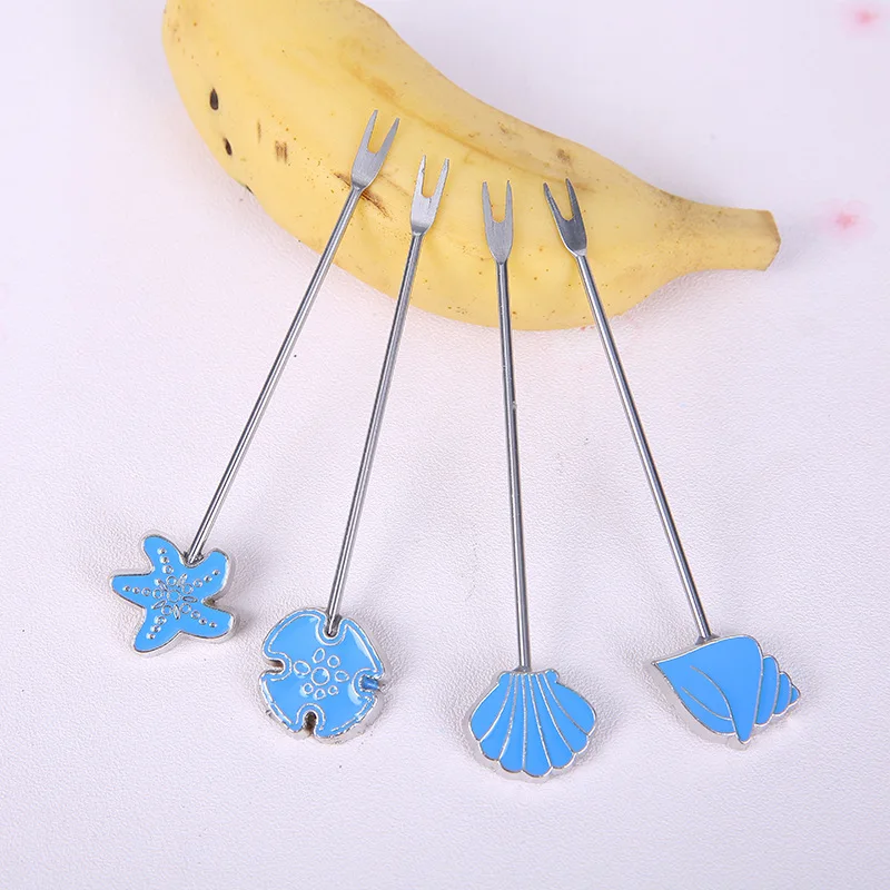 4 шт./компл. набор вилок из нержавеющей стали для торта с фруктами Свадебный