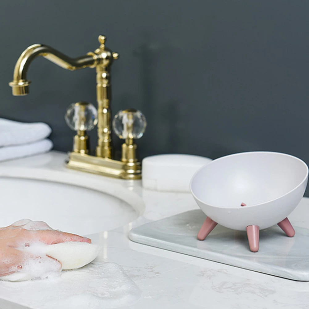 

Creativity Soap Box Cute Hemispherical Sponge Drain Soap Holder Bathroom Soap Dish Toilet Rack Punch-Free Drain Soap Box