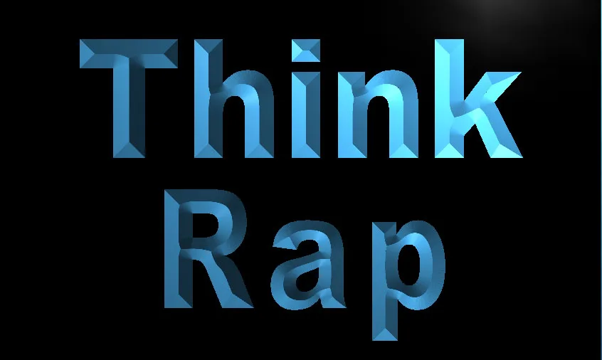 Светодиодная световая вывеска S198 Think Rap Rapper Music Dj Studio|Таблички и знаки| |