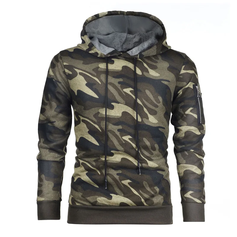 Мужская модная повседневная камуфляжная толстовка осенне зимние куртки для бега