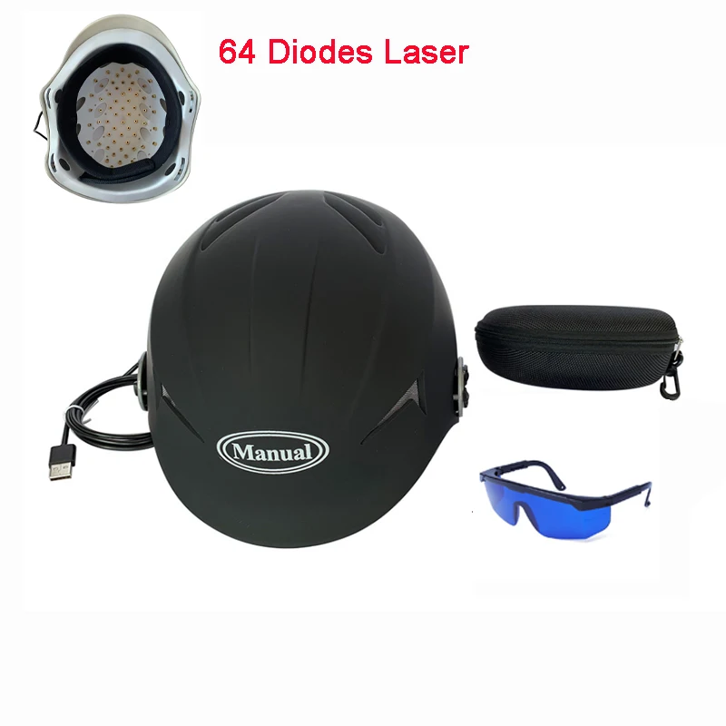 Колпачок для роста волос лазерный с 64 /128 диодами регулируемый|Средства от