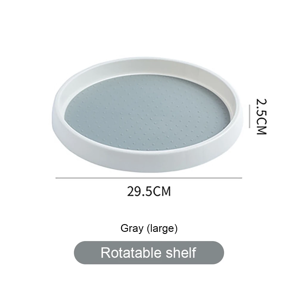 

360 Rotating Spice Storage Rack Multifunctional Seasoning Organizer Shelf Oilproof Non-Slip Tray Supplies Holder for Kitchen