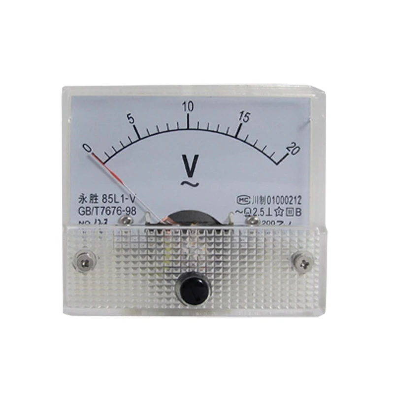 

New 85L1-V AC 0-20V Analog Voltmeter Panel Meter Voltage