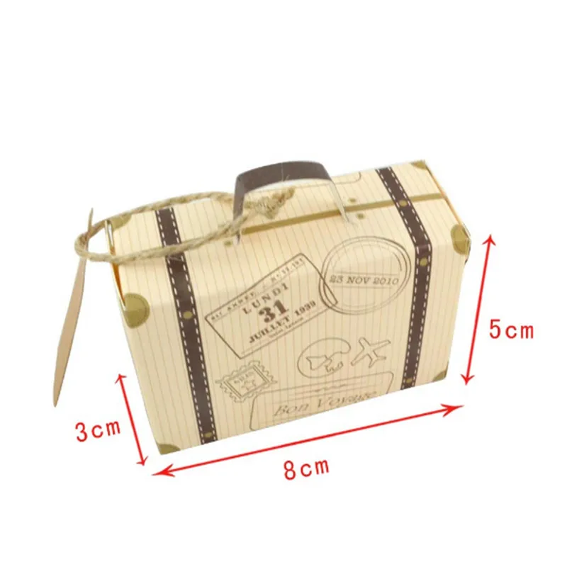 50pcs baby shower mini suitcase candy box party decoration airplane tray hen wedding supplies-C | Дом и сад