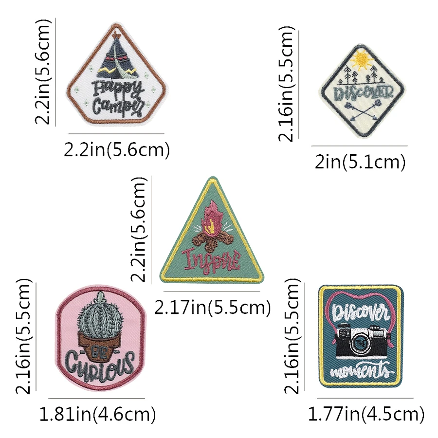 Приключения альпинизм одежда патчи Вышивка лес камера креативный значок патч
