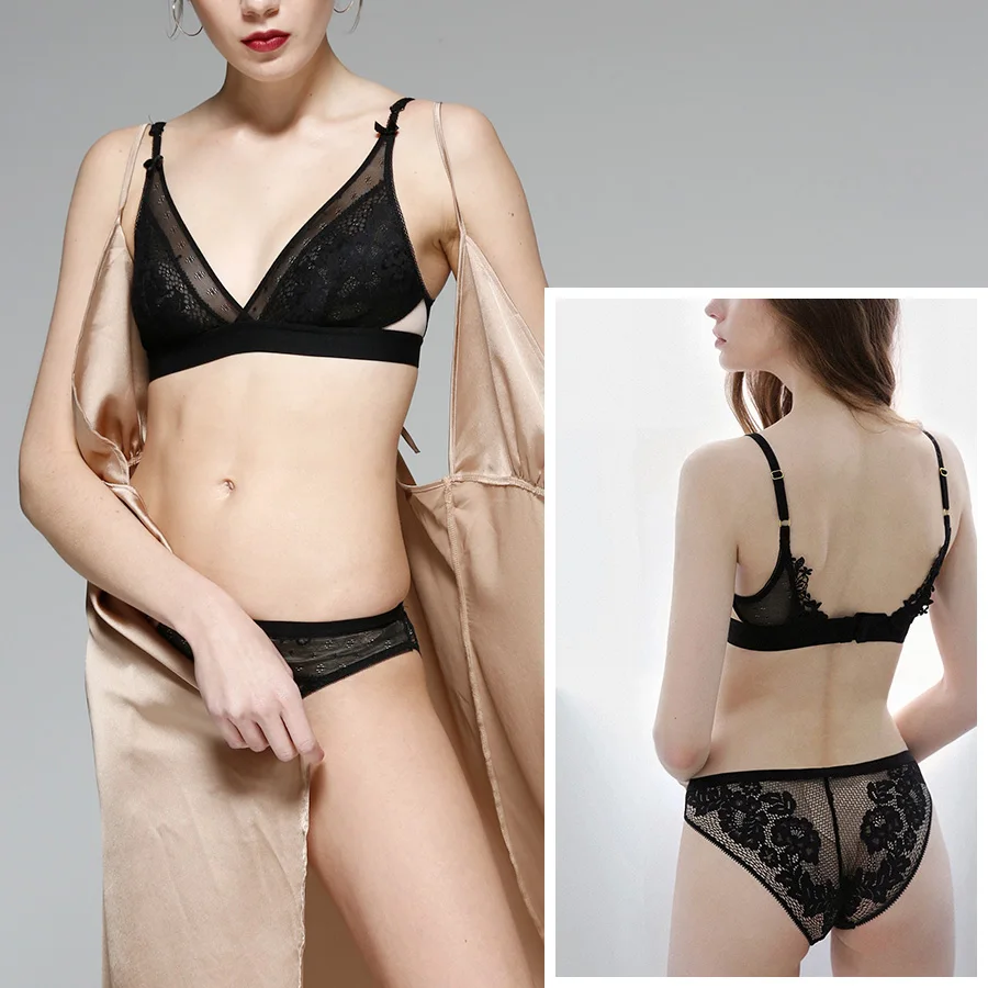 Женское сексуальное нижнее белье Ультратонкий беспроводной кружевной