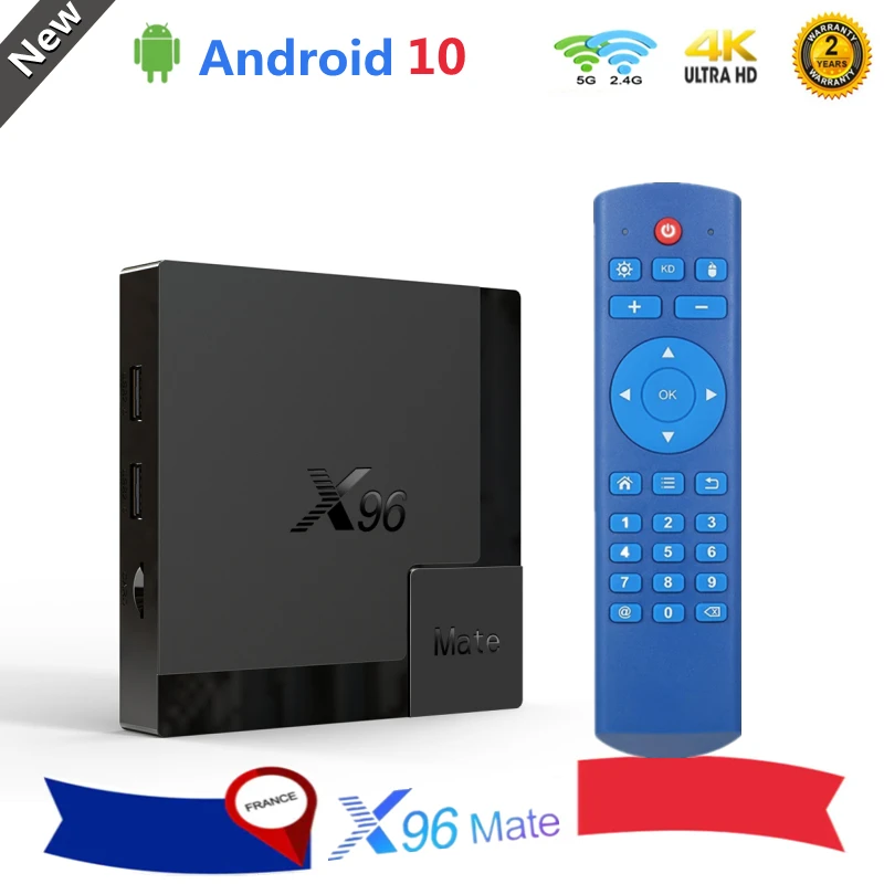 

Приставка Смарт-ТВ X96 Mate, Android 10, 4 + 32/64 ГБ, 4 ядра, 4K, m3u