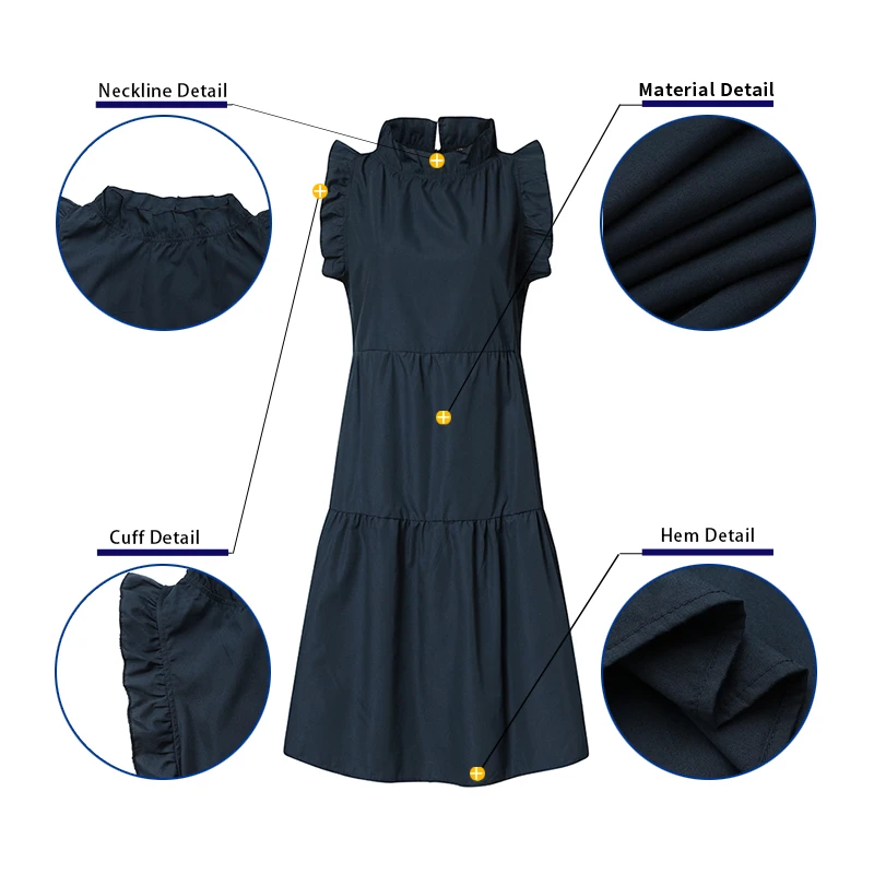 

2021 Vacation Elegant White Dress Summer Elegant Short Women Dresses Female Butterfly Sleeve Casual Ruffled Neck A-line Dresses