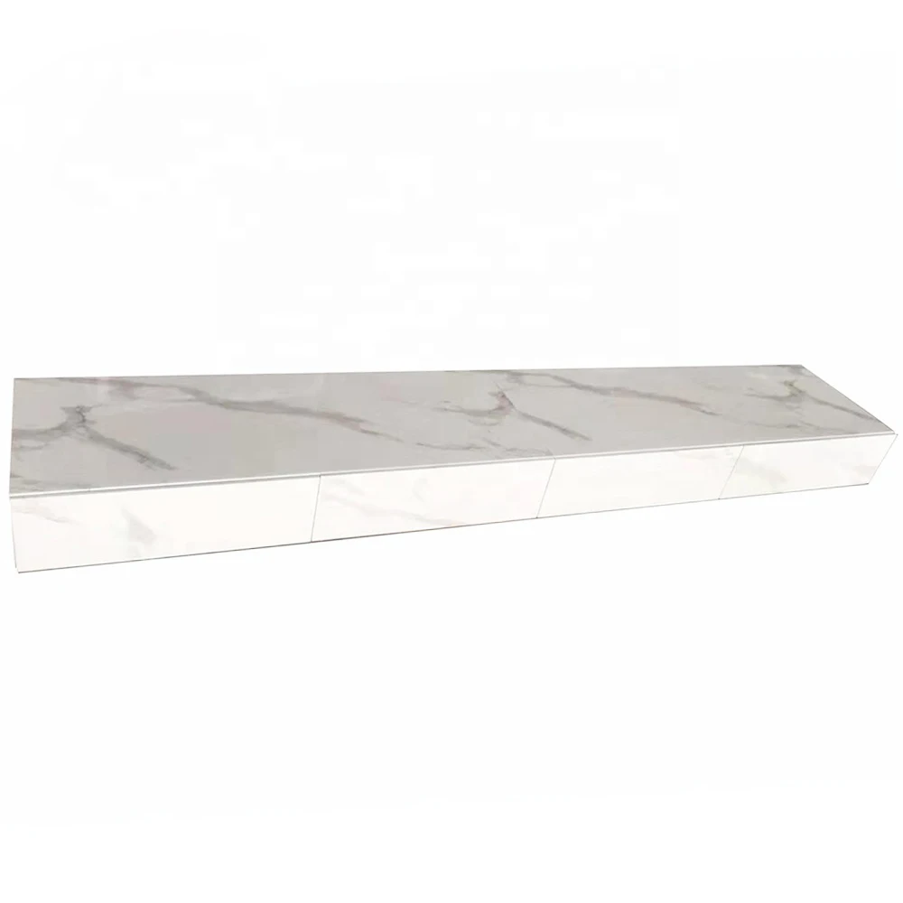 White Tv Cabinet Cheap Price TV Cabinet Modern Black Marble TV Stand Table With 6 Drawers Storage - Цвет: White Tv Cabinet