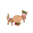 Домашний декор, микро-пейзаж, 3 шт.компл., милый Настольный стул, украшение из смолы, сказочное садовое миниатюрное украшение для террариума