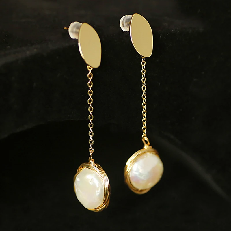 

Модные серьги с пресноводным жемчугом длинные висячие серьги с кисточками Модные женские ювелирные изделия Свадебные вечерние аксессуары ...