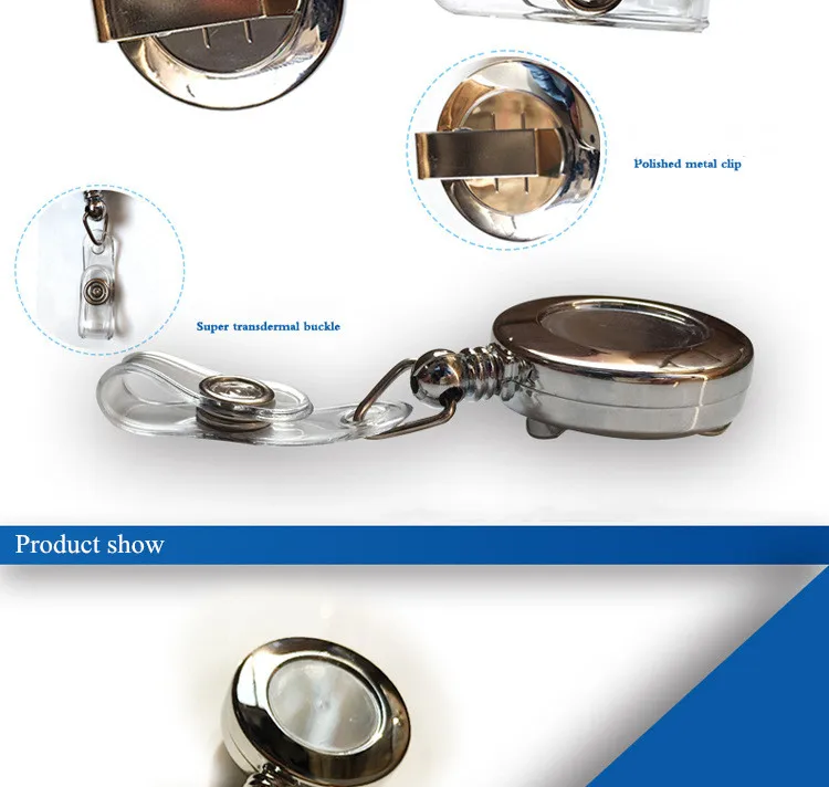 

1PC Card Holder Badge Reel for Credit Bus ID Card Holder Work Badge Holder Clip for School Students Company Supplies