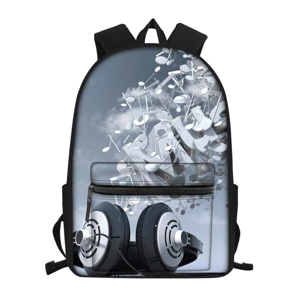 Женский рюкзак с музыкальным принтом forusures в стиле панк для диджеев подростков