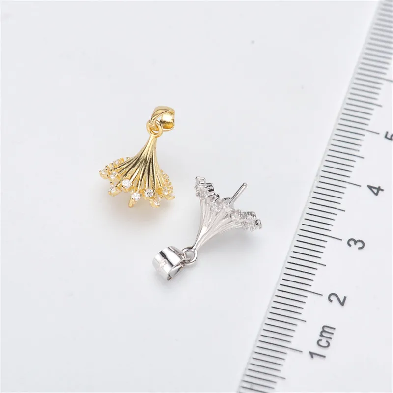 

Jewelry Handwork Pendant Base S925 Sterling Silver Pearl Pendant Accessories And Parts Findings Jewelry For DIY Fittings Women