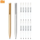 Оригинальная металлическая гелевая ручка Xiaomi с запасными стержнями для металлических ручек-знаков 0,5 мм черныесиниекрасные чернила для школы студента бизнес-ручка