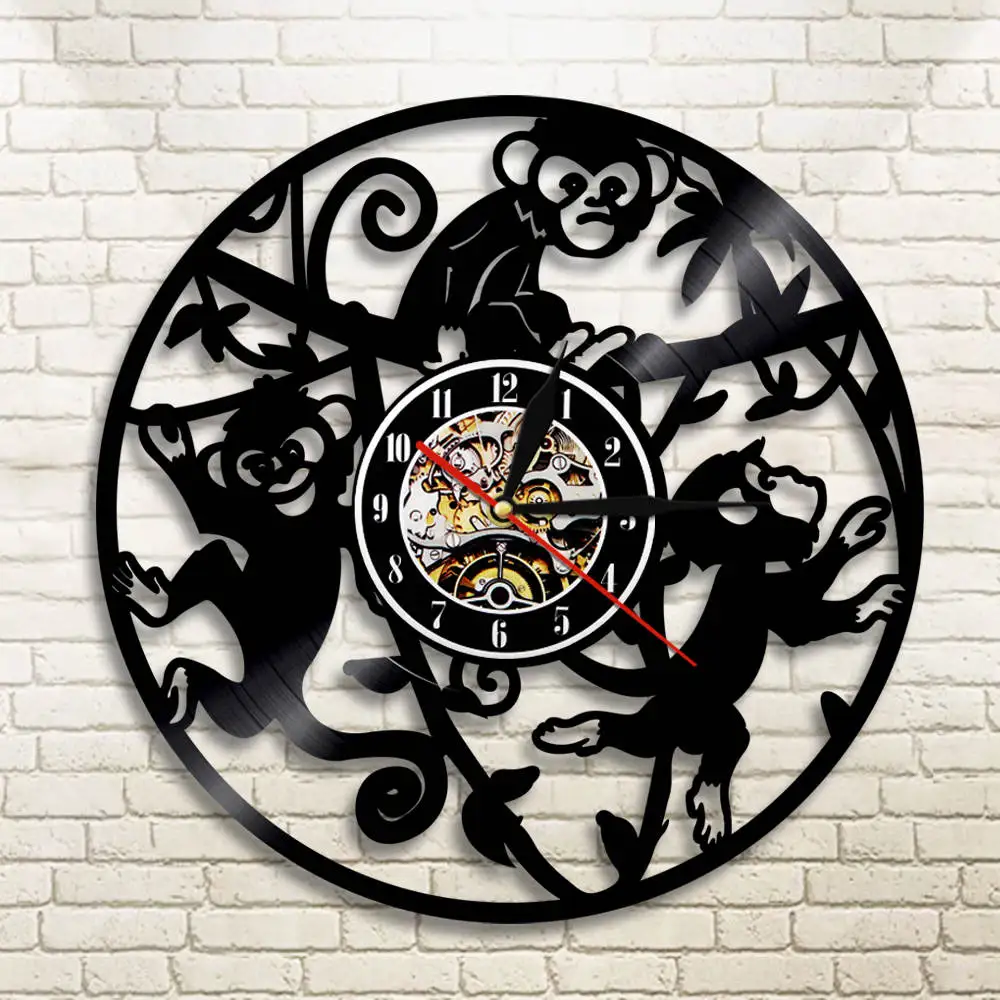 Зоопарк детские обезьяны подвесная ветка настенное искусство джунгли сафари