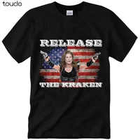 Sidney Powell Release The Kraken Trump Unisex T-Shirt American Flag,Funny Gift! mens graphic t-shirts