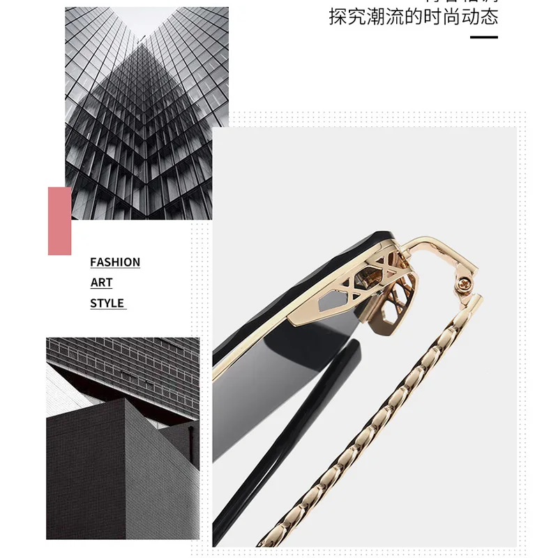 

Stylish Men's UV400 Sunglasses Classic Outdoor Driving Glasses Eyewear for Men Women Oversize Square Alloy Durable Half Frame