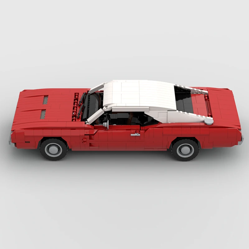 

MOC 1969 Retro Car Building Blocks Bricks Charger Speed Racing Kit Sports Car Model 37066 Assemble Games Toys For Children Gifts