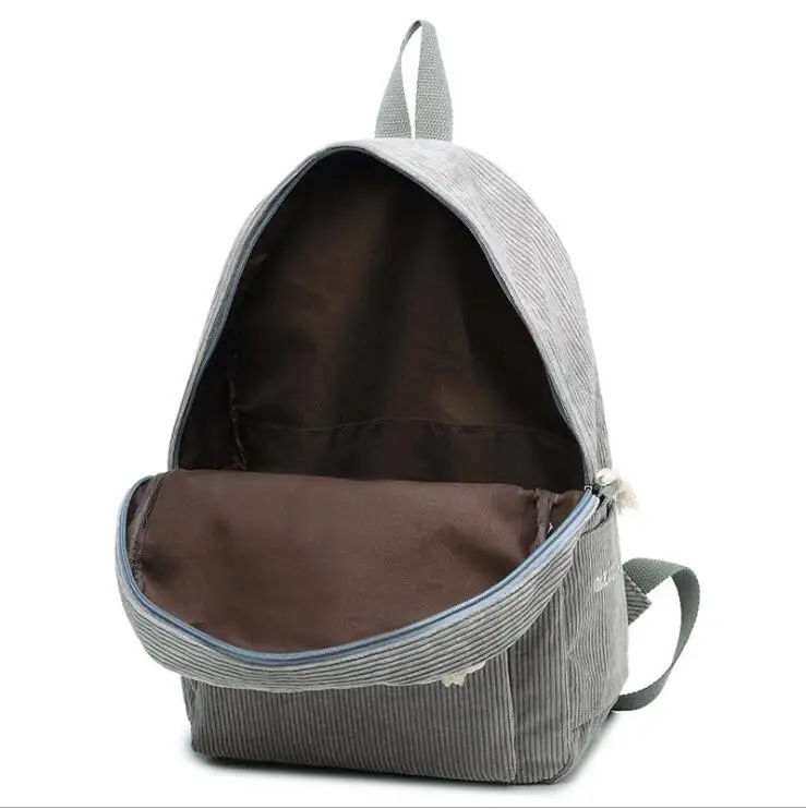 Мягкий тканевый рюкзак PLAYKING в школьном стиле вельветовый дизайнерский школьный