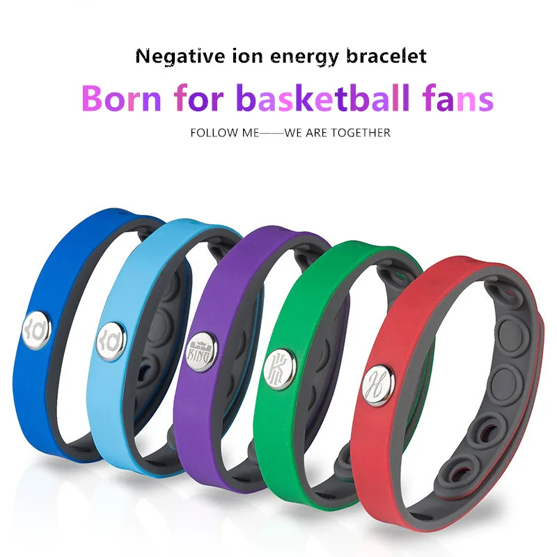 5 цветов модный спортивный силиконовый браслет с отрицательными ионами для